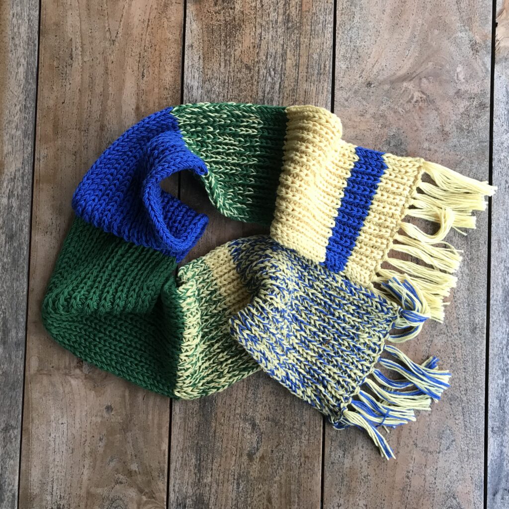 Schal fürs Leben in Gelb - Grün - Blau