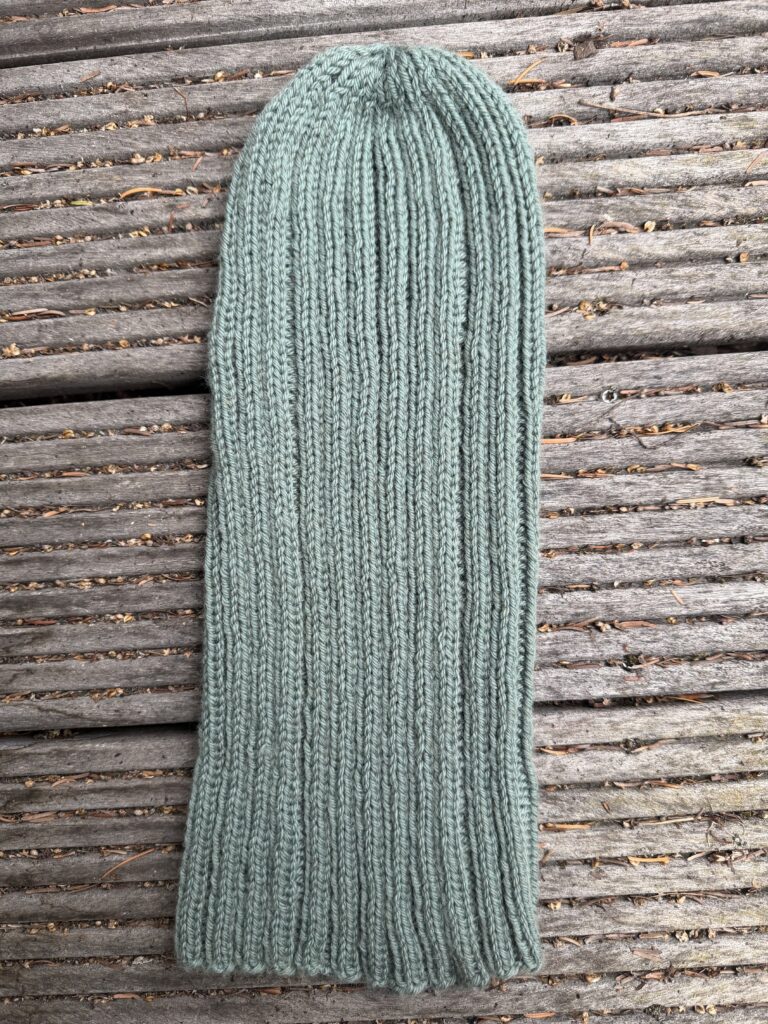 Einfach zu stricken - Herrenmütze XXL im Rippstrick